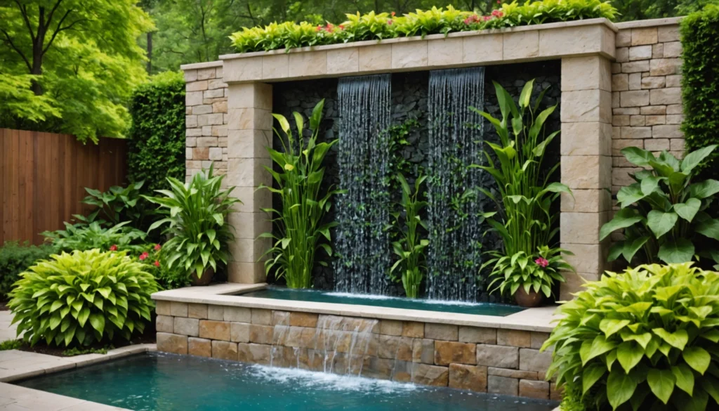 mur d’eau pour le jardin