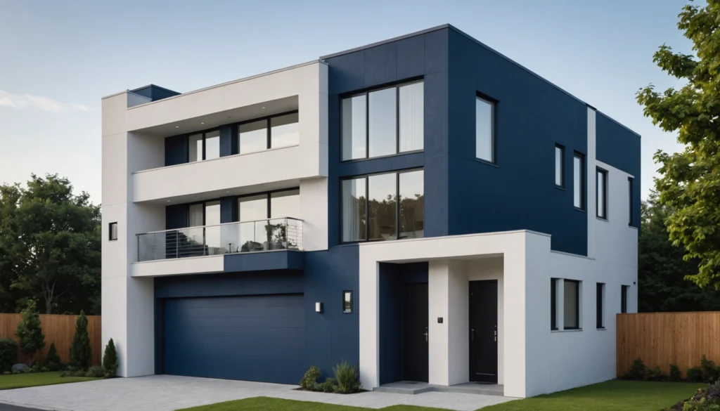 idées pour peindre la façade en deux couleurs